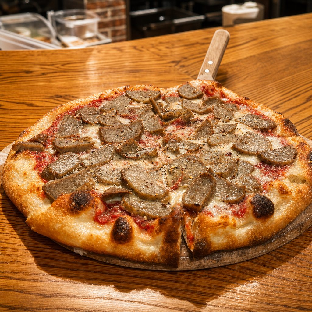 Meatball Pizza.
