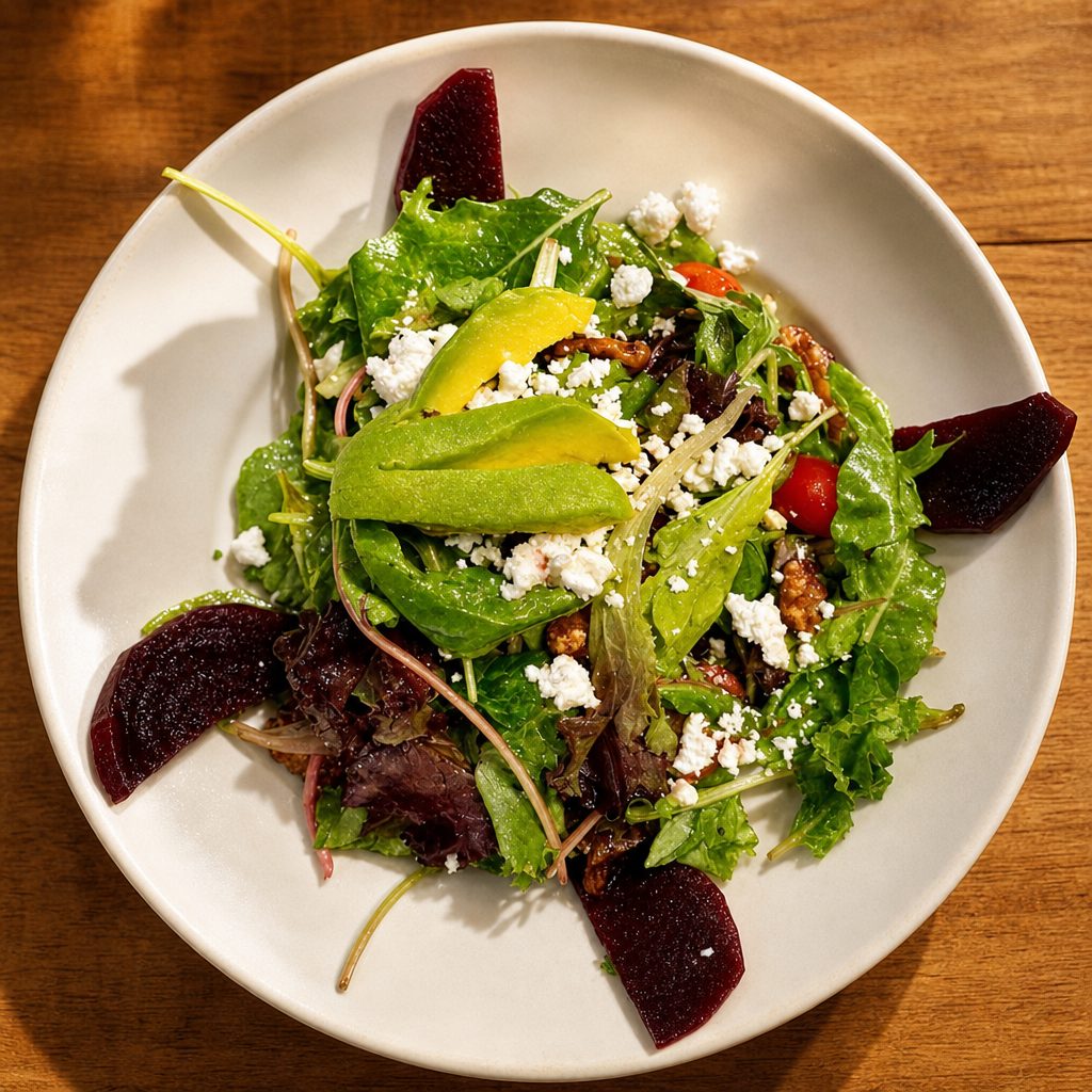 Beet and Goat Cheese Salad.