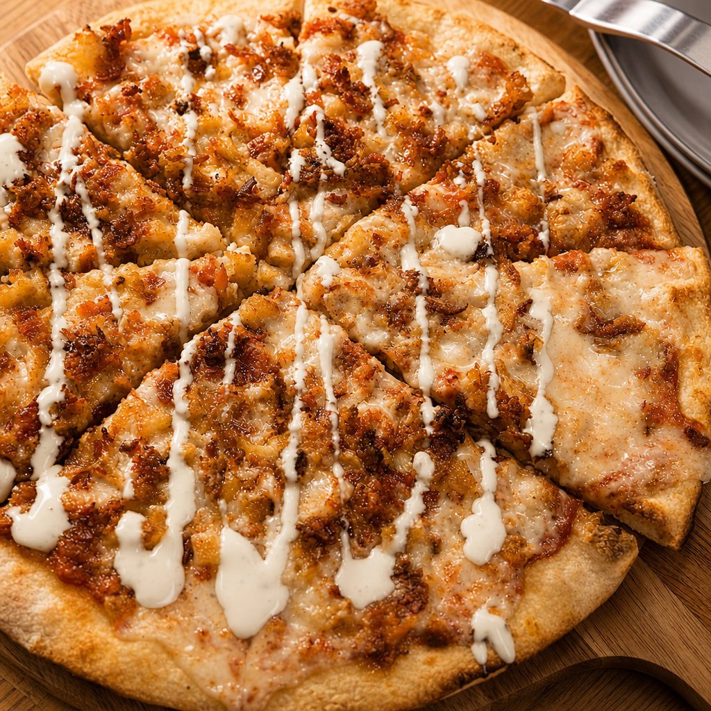 Chicken Bacon Ranch Pizza.